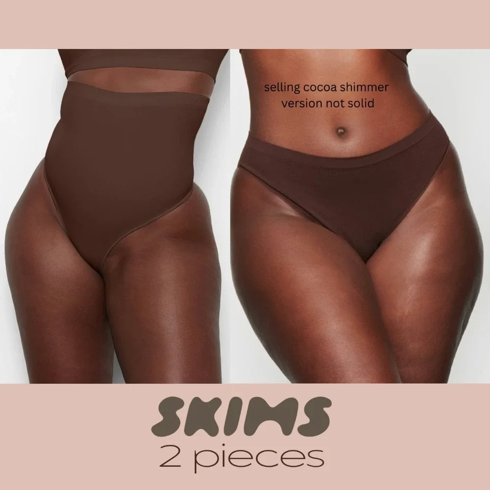 NWT SKIMS [ 2PC ‎ 4X ] High Wiasted Sculpt Thong + Smoothing Thong Cocoa 7086